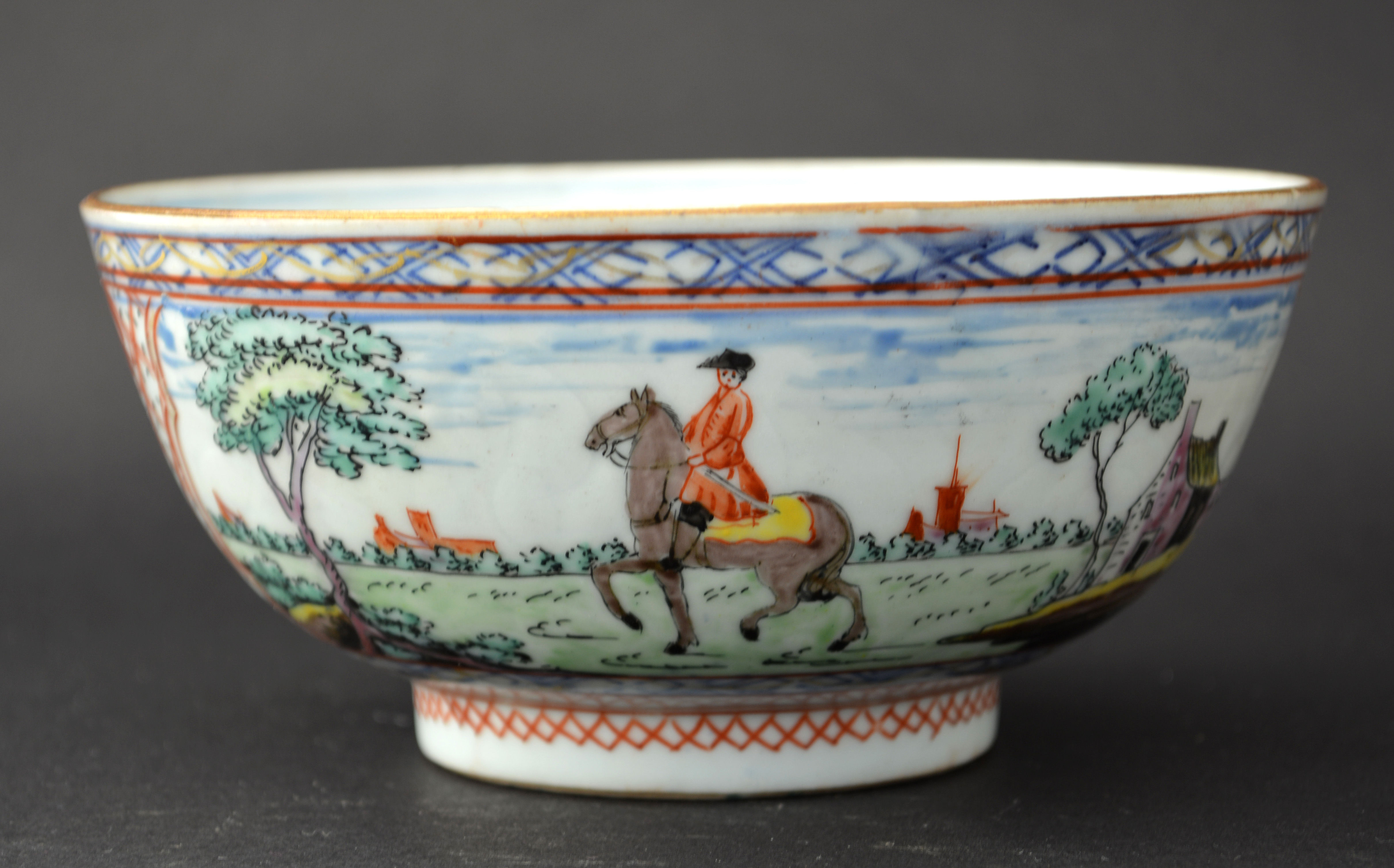 An 18th Century Chinese Export Porcelain Bowl with Dutch Decoration c