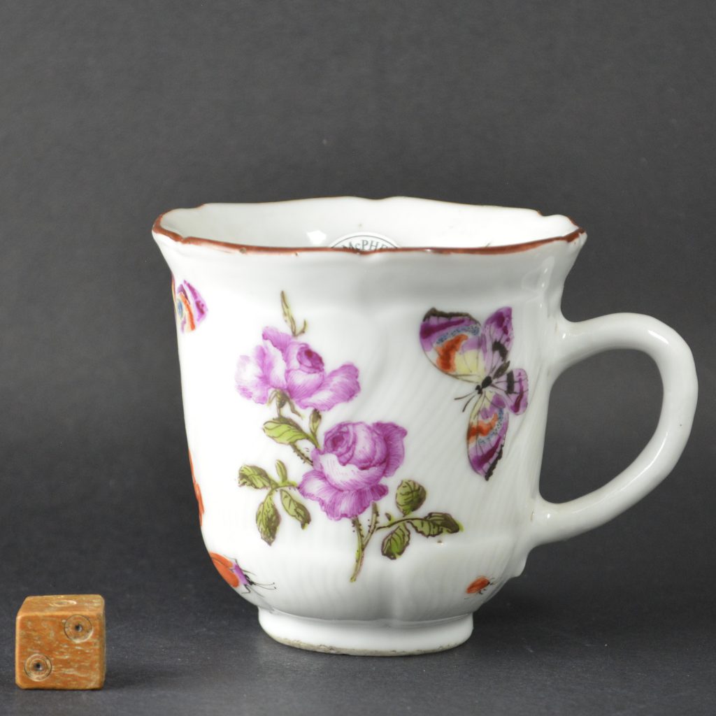 An 18th Century London Decorated Chinese Export Porcelain Coffee Cup