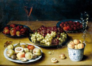 Still Life with Fruit, by Osias Beert, c.1600