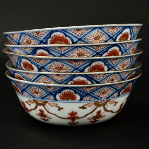 The set of 18th Century Japanese Imari Porcelain Bowls.