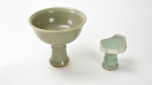A Yuan or Ming Celadon Stem Bowl - Robert McPherson - 25815