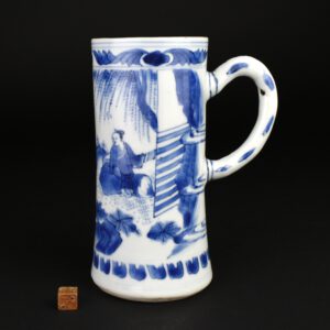 A Transitional Blue and White Porcelain Tankard - Robert McPherson Antiques - 25917