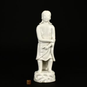 A Kangxi Blanc de Chine Porcelain Figure of 'Adam' - Robert McPherson Antiques - 26408