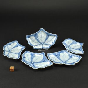 Rare Set of Five Ko-Imari Blue and White Porcelain Dishes - Robert McPherson Antiques - 26677