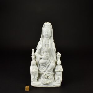 A Kangxi Blanc de Chine Porcelain Model of Guanyin - Robert McPherson Antiques - 26592