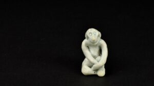 A Song Qingbai Porcelain Model of a Seated Monkey - Robert McPherson Antiques - 24541