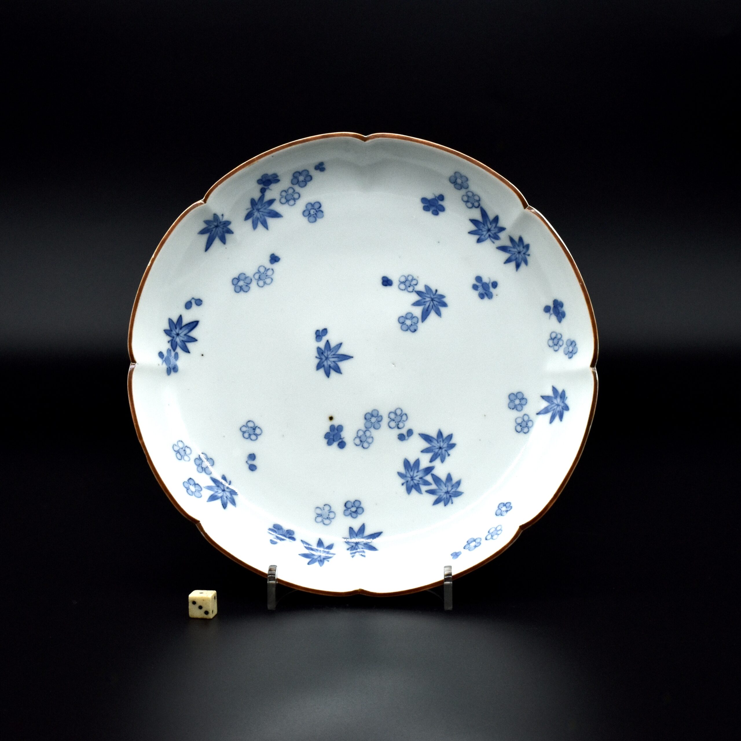 A 17th Century Japanese Blue and White Kakiemon Dish.