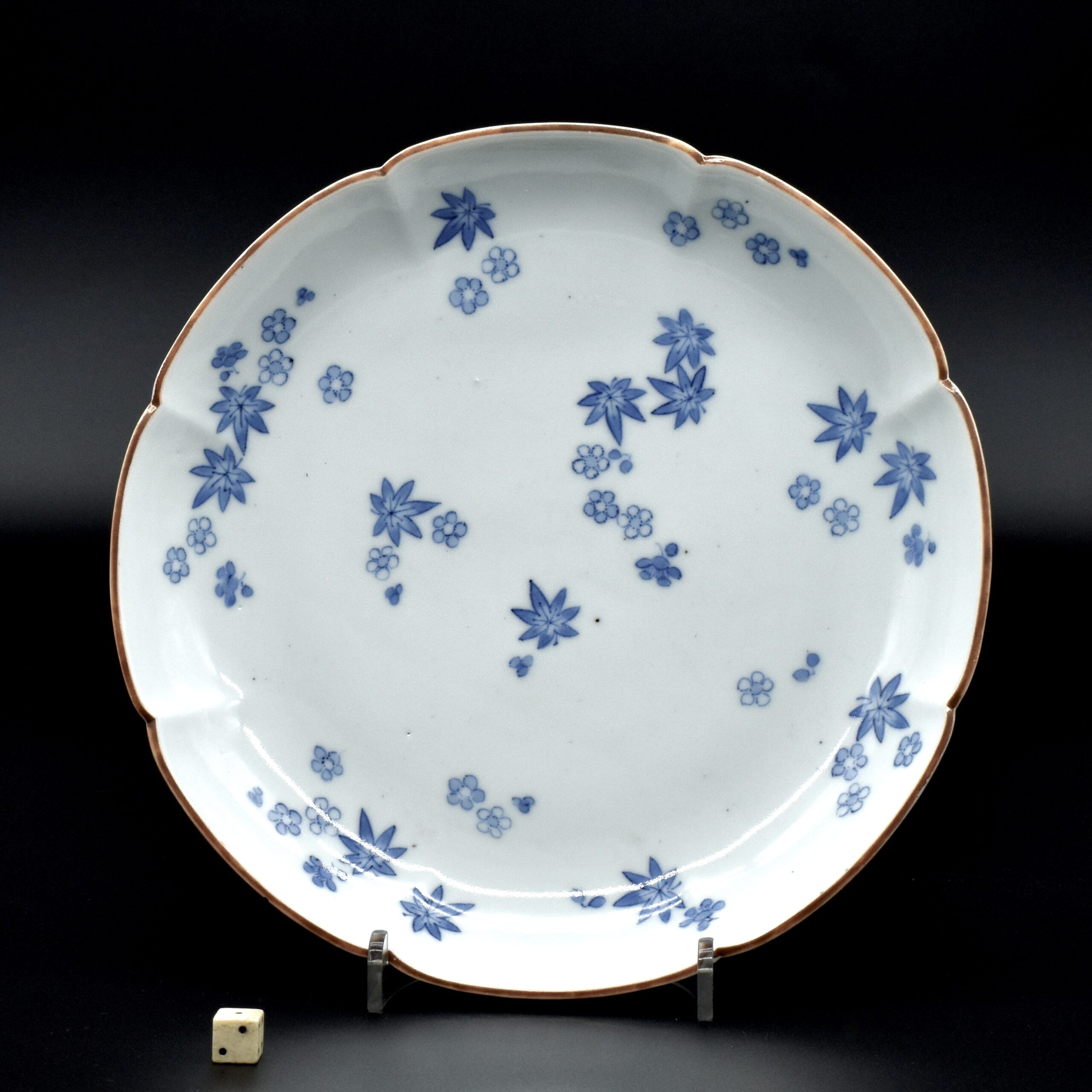 A 17th Century Japanese Blue and White Kakiemon Dish.