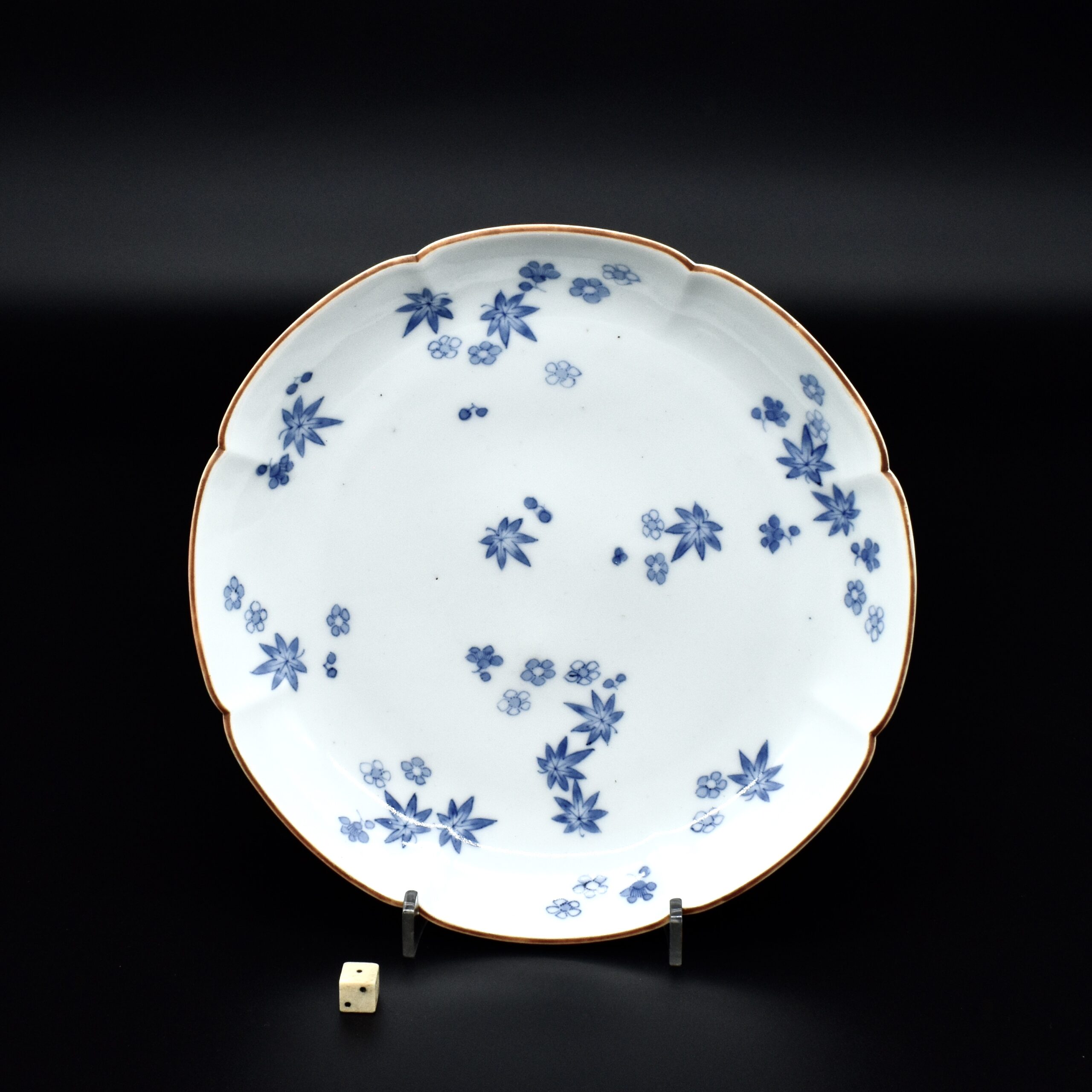 A 17th Century Japanese Blue and White Kakiemon Dish.